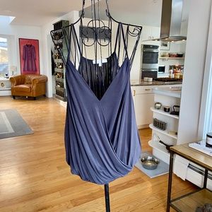 Anthropologie Eri and Ali charcoal draped cami